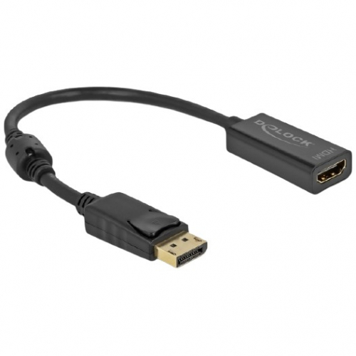 DELOCK Adapter DisplayPort 1.2 Stecker zu HDMI Buchse 4K Passiv schwarz 21263928
