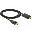 DELOCK Kabel Displayport 1.2 Stecker > High Speed HDMI-A Stecker Passiv 4K 2 m schwarz