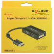 DELOCK Adapterkabel DisplayPort Stecker > 1 x VGA + 1 x HDMI + 1 x DVI 24+1 schwarz