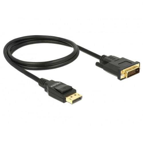 DELOCK Kabel Displayport 1.2 Stecker > DVI 24+1 Stecker Passiv 1 m schwarz