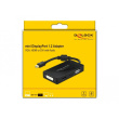 DELOCK Mini DisplayPort 1.2 Adapter zu VGA / HDMI / DVI / Audio Buchse 4K Passiv schwarz