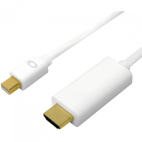 Logilink 4K Mini DisplayPort-Kabel DP 1.2 zu HDMI 1.4 2m wei