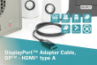 Digitus Adapter Cable Displayport 1.2 with interlock 4K 60Hz UHD Typ DP/HDMI A M/M black 2 m