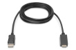 Digitus Adapter cable Displayport 1.2 with interlock 4K 60Hz UHD Typ DP/HDMI A M/M black 3m