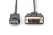 Digitus DisplayPort cable with snap 1080p 60Hz FHD Type DP / DVI-D (24 + 1) M / M 2m