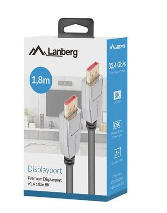 Lanberg Kabel DisplayPort M/M 0.5 20 PIN V1.4 1.8M 8K black