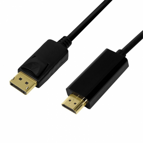 LogiLink DisplayPort cable 1.2 to HDMI 1.4, black, 1m