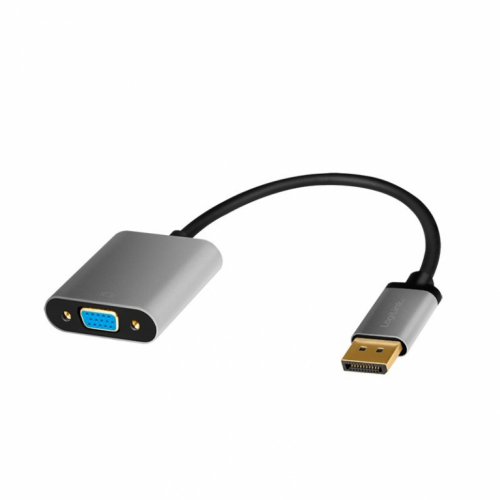 LogiLink Displayport to VGA adapt er, 1080p/60Hz,alu,0.15
