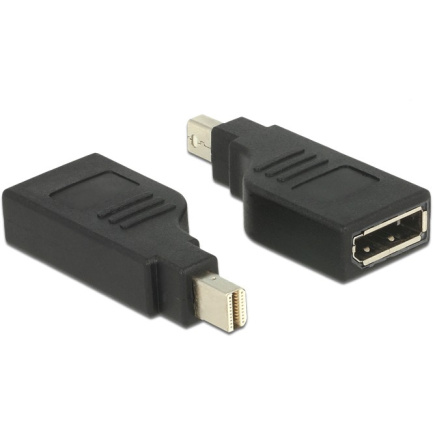 DELOCK Adapter mini Displayport 1.2 Stecker > Displayport Buchse 4K 90degree gedreht schwarz