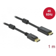DELOCK Aktives DisplayPort 1.2 zu HDMI Kabel 4K 60Hz 1m