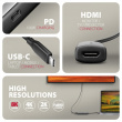 AXAGON RVC-HI8KPD USB-C HDMI 8K adapter ALU PD 100W