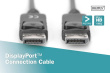 Digitus Connection Cable DisplayPort with snaps 1080p 60Hz FHD Type DP / DP M / M black 5m