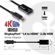 Club3D Adapter DisplayPort > HDMI 2.0b HDR 4K60Hz aktiv retail