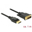 DELOCK Kabel Displayport 1.2 Stecker > DVI 24+1 Stecker Passiv 1 m schwarz