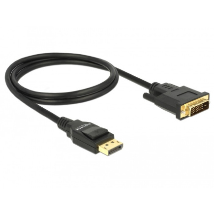 DELOCK Kabel Displayport 1.2 Stecker > DVI 24+1 Stecker Passiv 1 m schwarz
