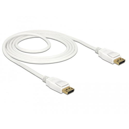 DELOCK Kabel Displayport 1.2 Stecker > Displayport Stecker 4K 60 Hz 1.5 m weiss