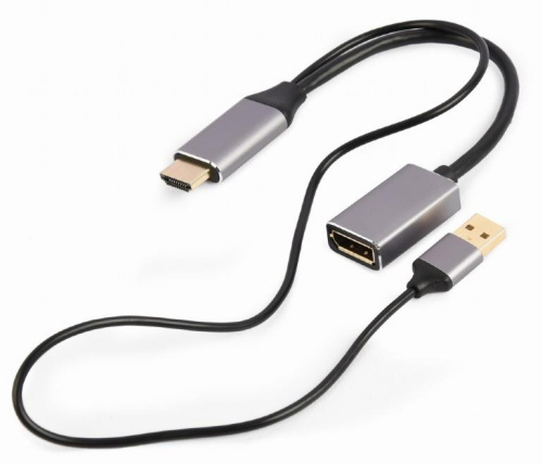 I/O ADAPTER HDMI TO DP/BLACK A-HDMIM-DPF-02 GEMBIRD