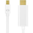 Logilink 4K Mini DisplayPort-Kabel DP 1.2 zu HDMI 1.4 2m wei