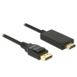 DELOCK Kabel Displayport 1.2 Stecker > High Speed HDMI-A Stecker Passiv 4K 3 m schwarz