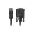 Lanberg Cable | CA-DPDV-10CU-0018-BK | DisplayPort to DVI-D | 1.8 m CA-DPDV-10CU-0018-BK