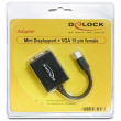 DELOCK Adapter DP mini-St > VGA-Bu Черный