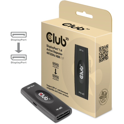 Club3D Repeater DisplayPort 1.4 > DisplayPort 1.4 akt. Bu/Bu retail