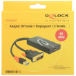 DELOCK Adapter DVI Stecker > Displayport 1.2 Buchse schwarz