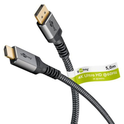 Goobay DisplayPort to HDMI Cable | 65271 | 5 m 65271