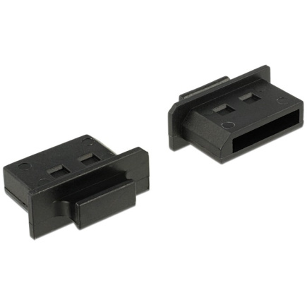 DELOCK Staubschutz fur Displayport Buchse mit Griff 10 Stuck schwarz