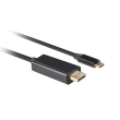 Lanberg USB-C to DisplayPort Cable, 1 m 4K/60Hz, Must | Lanberg | USB-C to DisplayPort Cable | CA-CMDP-10CU-0010-BK | 1 m CA-CMDP-10CU-0010-BK