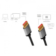 LogiLink DisplayPort cable 8K/60 Hz,DP/M do DP/M,alu. 3m