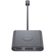 Dell | Adapter | USB-C to HDMI/DP with Power Pass-Through | Black | USB-C Male | HDMI Female; USB Female; USB-C (power only) Female | 0.18 m 470-AEGY