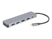 GEMBIRD A-CM-COMBO3-03 Multi Port Adapter USB type C 3in1 Hub + HDMI + PD