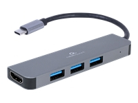 GEMBIRD A-CM-COMBO2-01 Multi Port Adapter USB Type C 2in1 HUB USB HDMI