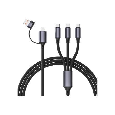 Cablexpert CC-USB2S-ACM31-1.5M Premium silicon 4-in-1 USB charging cable, 1.5 m | Cablexpert CC-USB2S-ACM31-1.5M