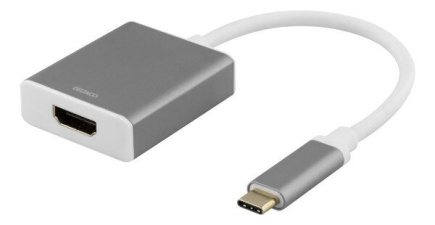 DELTACO USBC-HDMI9 USB-C to HDMI adapter - 0.2m - 4096x2160 in 60Hz - space gray