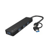 Natec USB 3.0 HUB, Mayfly, 4-Port, Black | Natec | USB 3.0 HUB, Mayfly, 4-Port | Moth NHU-1342 | Black | 0.15 m NHU-2023