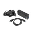 Natec USB 3.0 HUB, Mantis 2, 4-Port, On/Off with AC Adapter | Natec | 4 Port Hub With USB 3.0 | Mantis NHU-1557 | Black NHU-1557