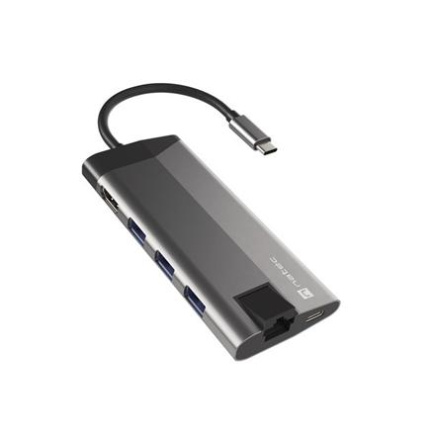 Natec | USB-C Multiport Adapter | NMP-1690 | Grey | USB Type-C | 0.15 m NMP-1690