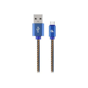 Cablexpert | Premium Jeans (Denim) Type-C USB Cable with Metal Connectors | CC-USB2J-AMCM-1M-BL CC-USB2J-AMCM-1M-BL