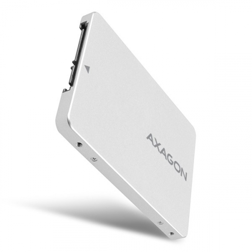 AXAGON ALU body, RSS-M2SD SATA - M.2 SSD SATA, up to 80mm SSD, silver