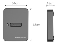 GEMBIRD Desktop USB Type-C M.2 SATA NVME SSD drive docking station black