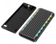 Gembird EE2280-U3C-03 USB 3.1 enclosure for M.2 NVMe drives, RGB, aluminum