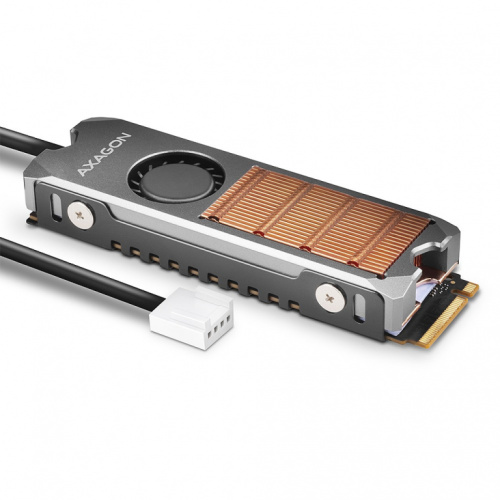 AXAGON AXAGON CLR-M2FAN, activ e fan M.2 SSD, 80mm SSD