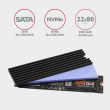 AXAGON AXAGON CLR-M2L3 passive ALU heatsink height 3mm