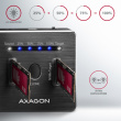 AXAGON Docking Station ADSA-M2C, USB-C 3.2 Gen 2 - 2x M.2 NVMe SSD CLONE MASTER