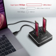 AXAGON Docking Station ADSA-M2C, USB-C 3.2 Gen 2 - 2x M.2 NVMe SSD CLONE MASTER