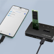 Qoltec M.2 SSD drive docking station, NVMe, SATA,USB