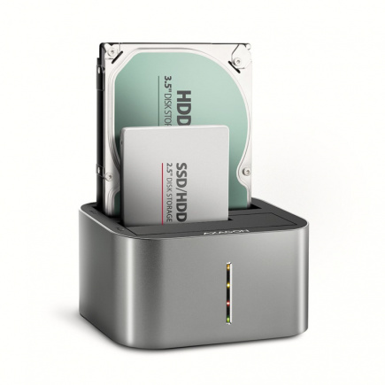 AXAGON ADSA-DC USB3.2 Gen1 - 2x SATA 6G CLONE DUAL HDD Dock Station ASMedia WLONONWCRA635