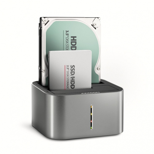 AXAGON ADSA-DC USB3.2 Gen1 - 2x SATA 6G CLONE DUAL HDD Dock Station ASMedia WLONONWCRA635